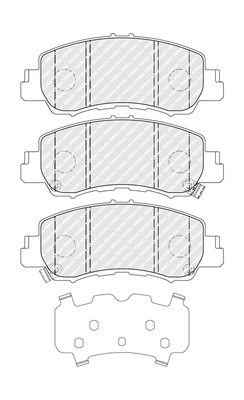 Set placute frana,frana disc FDB5386 FERODO