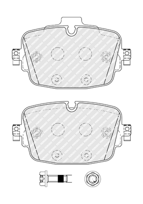 Set placute frana,frana disc FDB5387 FERODO