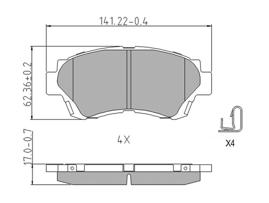 Set placute frana,frana disc FDB868 FERODO