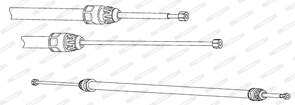 Cablu, frana de parcare FHB432928 FERODO
