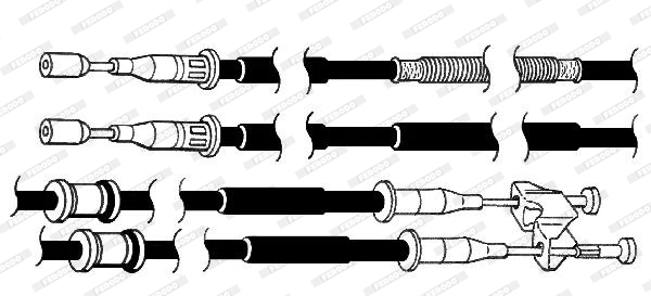 Cablu, frana de parcare FHB432937 FERODO