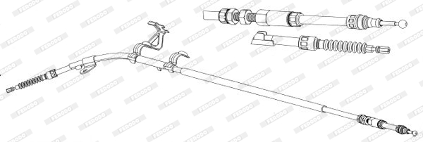 Cablu, frana de parcare FHB432941 FERODO