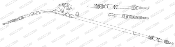 Cablu, frana de parcare FHB432942 FERODO