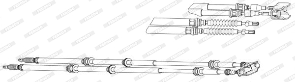 Cablu, frana de parcare FHB433018 FERODO