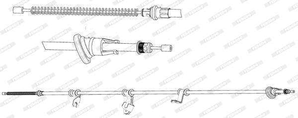 Cablu, frana de parcare FHB434550 FERODO
