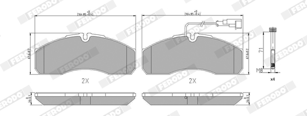 Set placute frana,frana disc FVR4248 FERODO