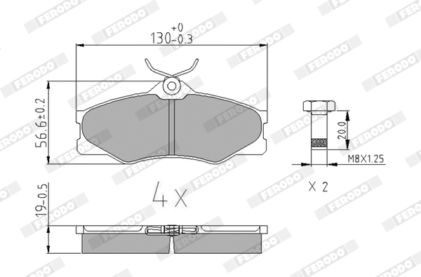 Set placute frana,frana disc FVR517 FERODO