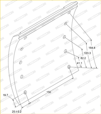 Set garnituri de frictiune, frana tambur K19192.0-F3504 FERODO