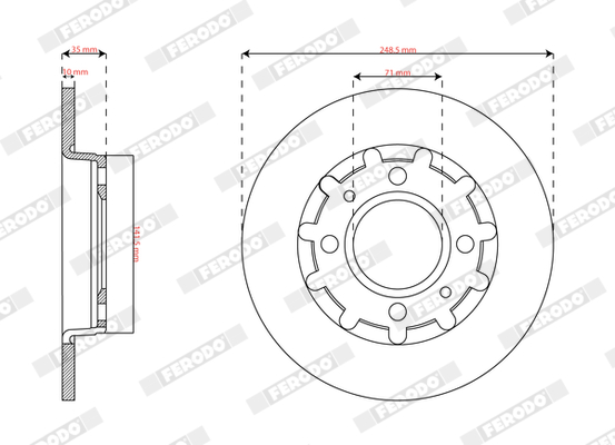 Disc frana DDF2985C FERODO