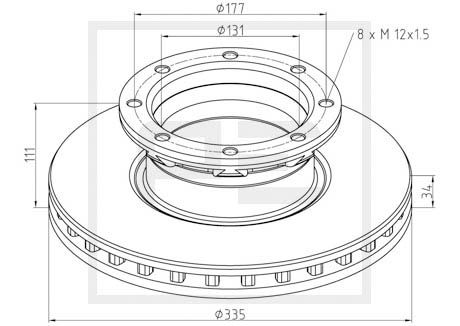Disc frana 016.663-00A PE Automotive