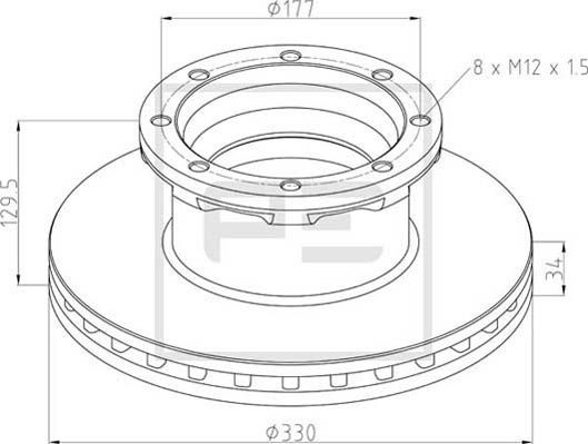 Disc frana 016.670-00A PE Automotive