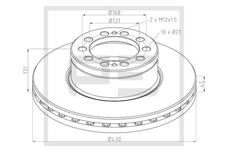 Disc frana 016.680-00A PE Automotive