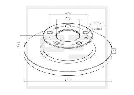 Disc frana 026.668-10A PE Automotive