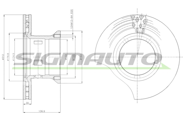 Disc frana DB0102V SIGMAUTO