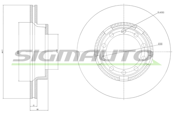 Disc frana DB0109V SIGMAUTO