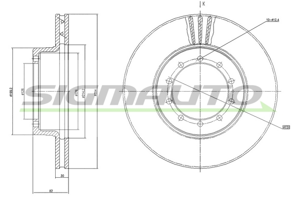 Disc frana DB0126V SIGMAUTO