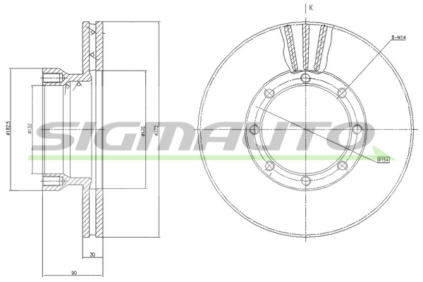 Disc frana DB0131V SIGMAUTO
