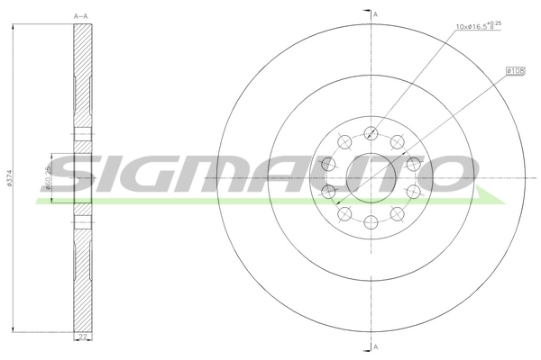 Disc frana DB0156S SIGMAUTO