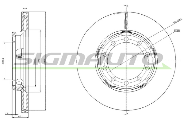 Disc frana DB0179V SIGMAUTO