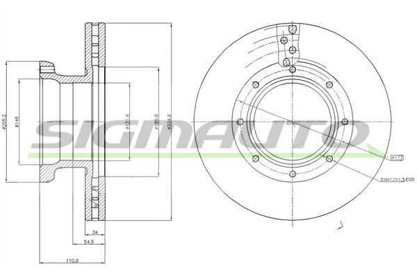 Disc frana DB0187V SIGMAUTO