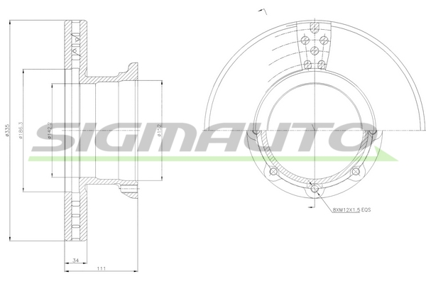 Disc frana DB0188V SIGMAUTO
