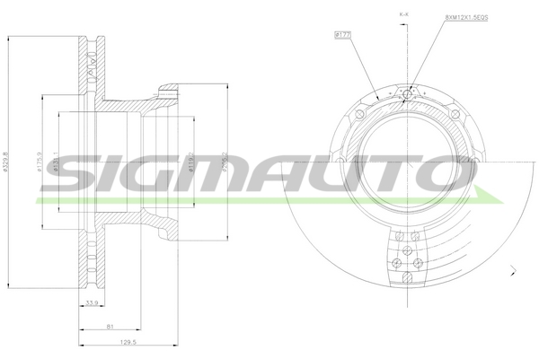 Disc frana DB0216V SIGMAUTO