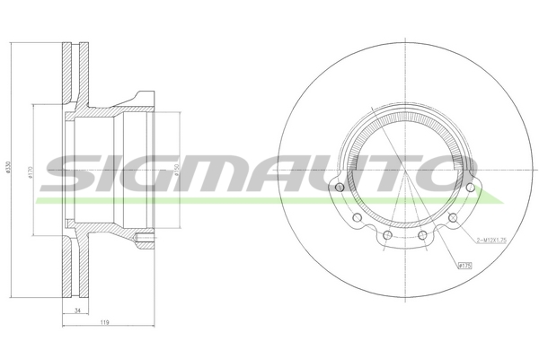 Disc frana DB0226V SIGMAUTO
