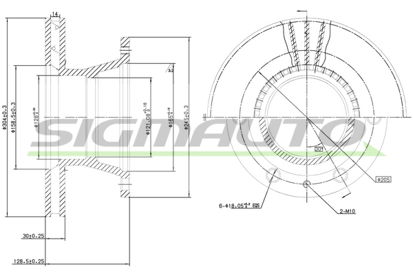 Disc frana DB0233V SIGMAUTO