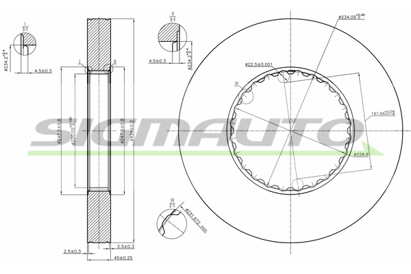 Disc frana DB0249S SIGMAUTO