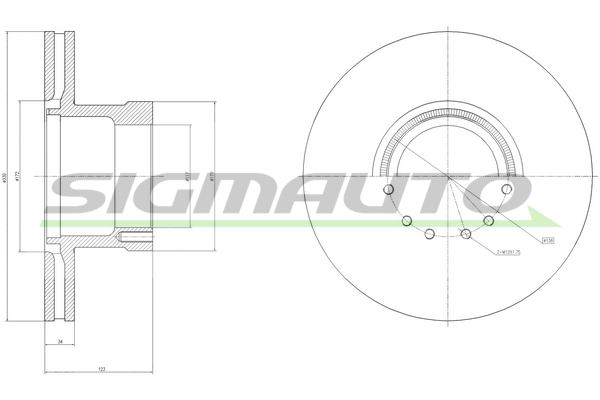 Disc frana DB0255V SIGMAUTO