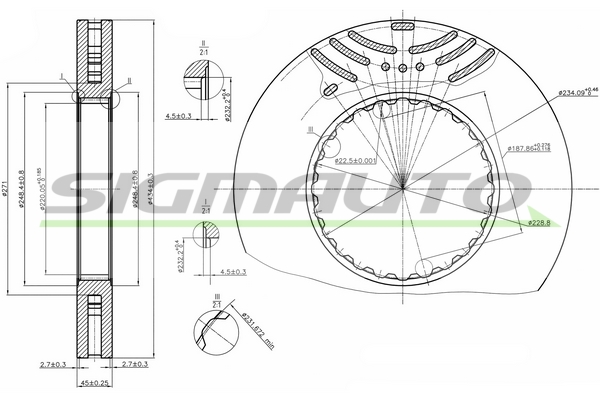Disc frana DB0259V SIGMAUTO