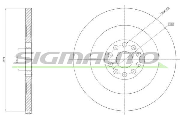 Disc frana DB0364S SIGMAUTO