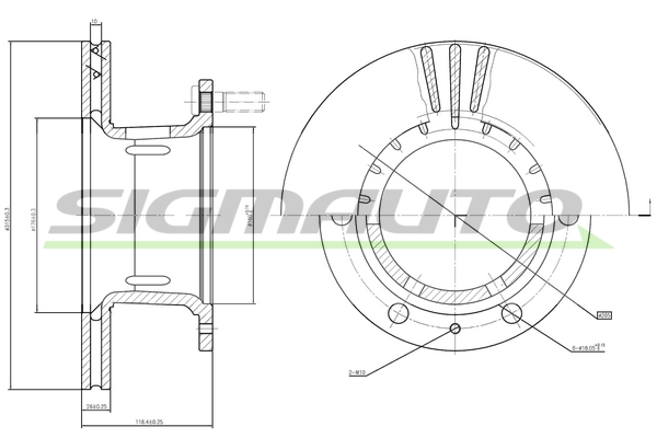 Disc frana DBA153V SIGMAUTO