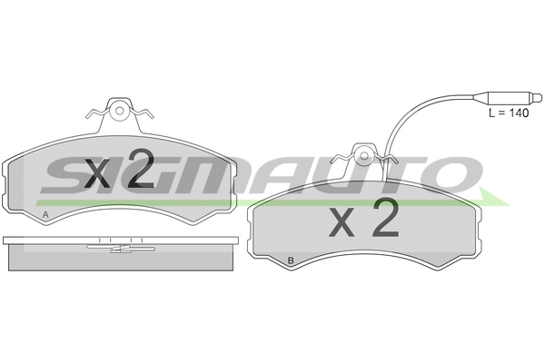 Set placute frana,frana disc SPA196 SIGMAUTO