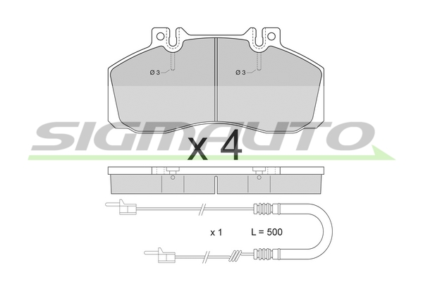 Set placute frana,frana disc SPA409 SIGMAUTO