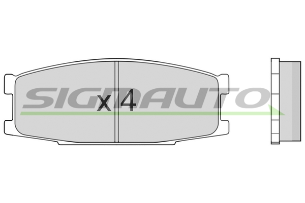 Set placute frana,frana disc SPA434 SIGMAUTO