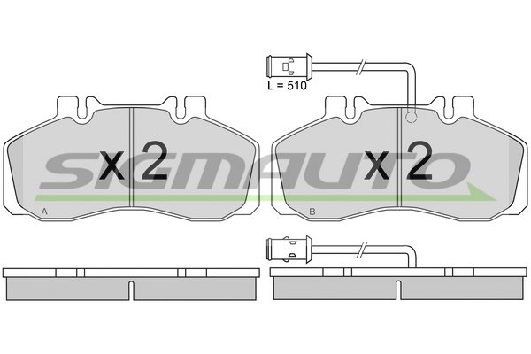 Set placute frana,frana disc SPA568 SIGMAUTO