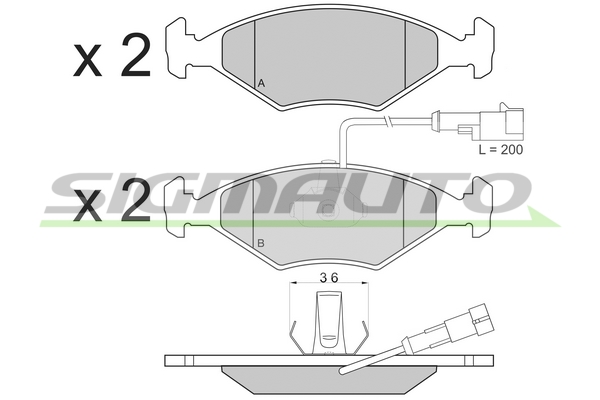Set placute frana,frana disc SPA776 SIGMAUTO
