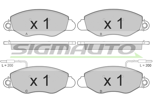 Set placute frana,frana disc SPB016 SIGMAUTO