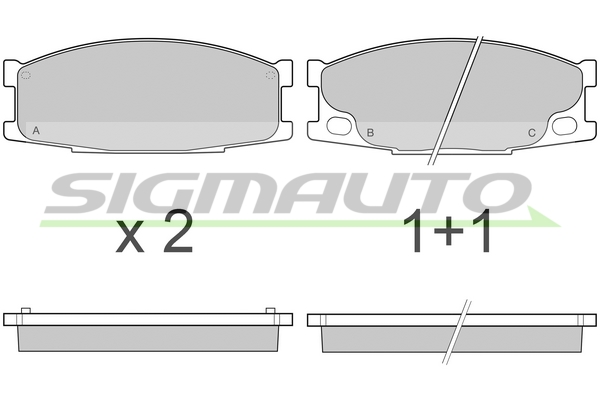 Set placute frana,frana disc SPB066 SIGMAUTO