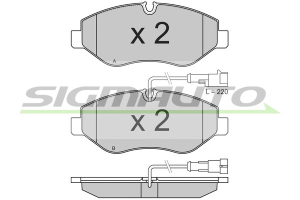 Set placute frana,frana disc SPB334 SIGMAUTO