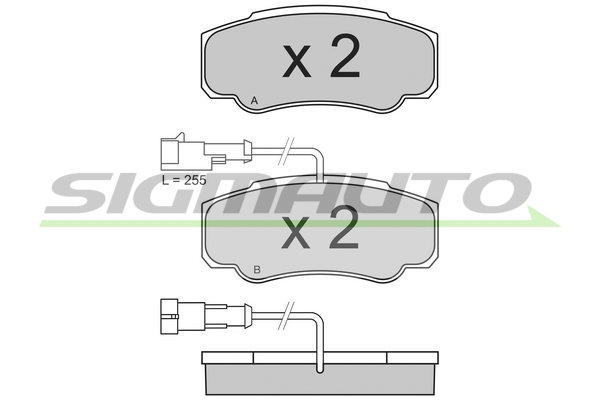 Set placute frana,frana disc SPB357 SIGMAUTO