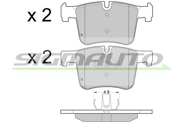 Set placute frana,frana disc SPB453 SIGMAUTO