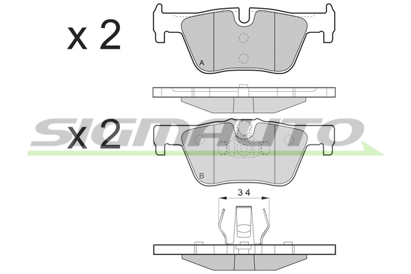 Set placute frana,frana disc SPB494 SIGMAUTO