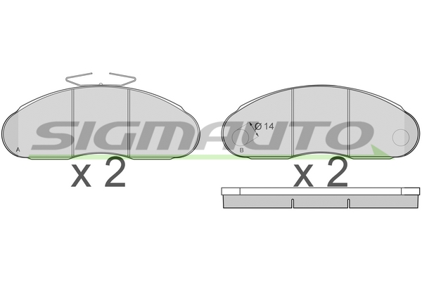 Set placute frana,frana disc SPT261 SIGMAUTO