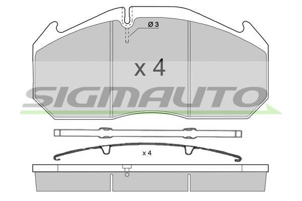 Set placute frana,frana disc SPT264 SIGMAUTO