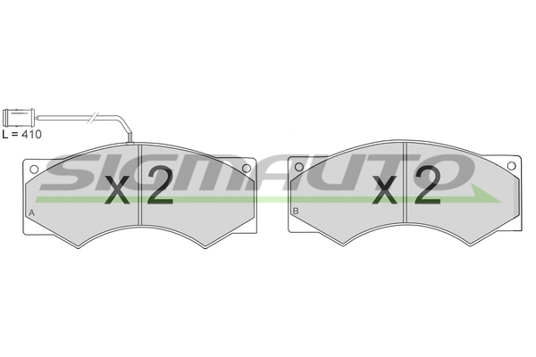 Set placute frana,frana disc SPT266 SIGMAUTO