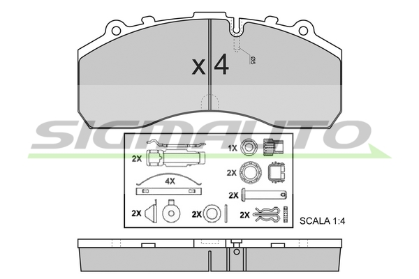 Set placute frana,frana disc SPT278 SIGMAUTO