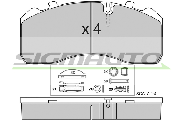 Set placute frana,frana disc SPT284 SIGMAUTO