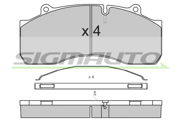 Set placute frana,frana disc SPT308 SIGMAUTO